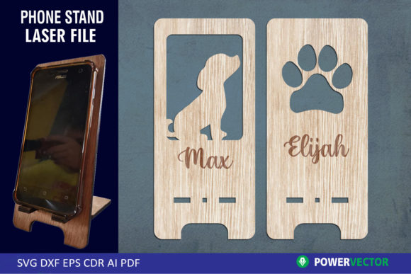 Download Phone Holder with Dog, Paw Print Design - Print design Collection