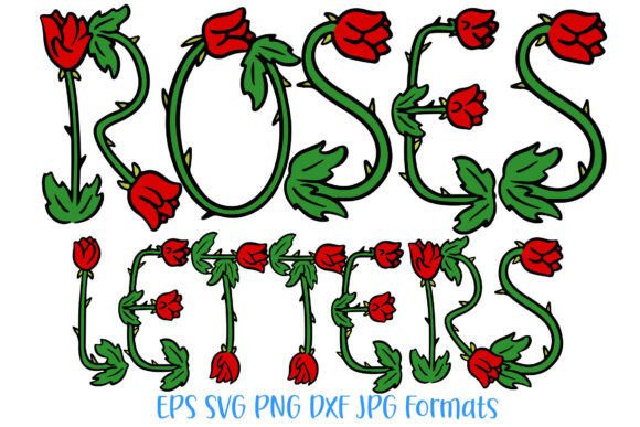 Download Roses Letters Font Spring Flower Doodle - Premium Bundle