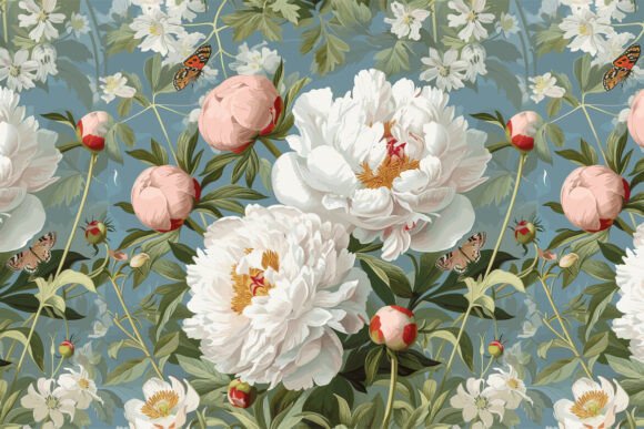 Download Gorgeous Peonies Print Design Seamless 8 - Print design Collection