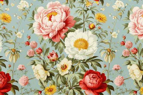 Download Gorgeous Peonies Print Design Seamless11 - Print design Collection