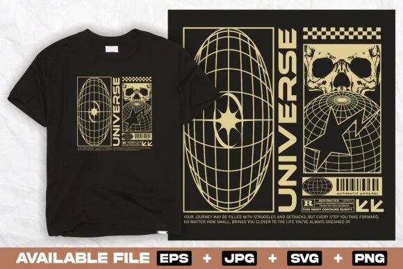 Download Y2K Urban Skull Streetwear Print Design - Print design Collection