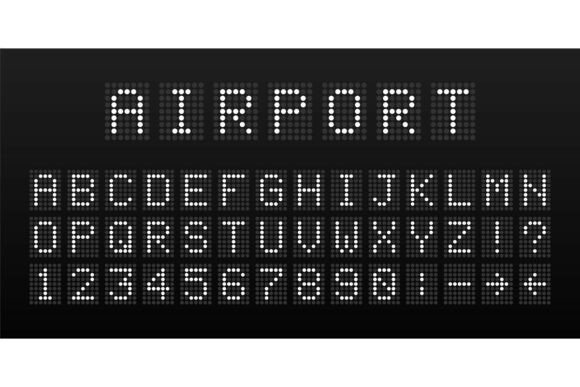 Download Airport LED Dot Matrix Display Alphabet - Display alphabet Collection